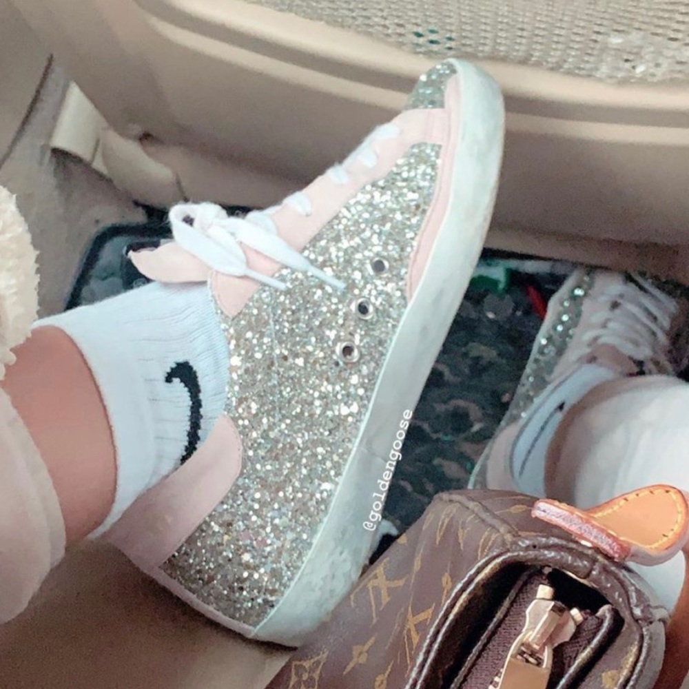 Golden Goose SuperStar Glitter Low Sneakers USED!